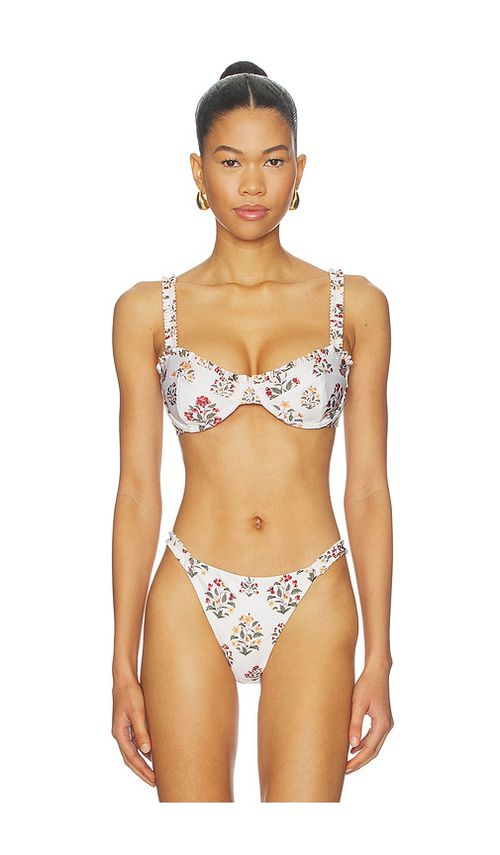 Agua by Agua Bendita Agraz Andes Bikini Top in Cream. - L also in M