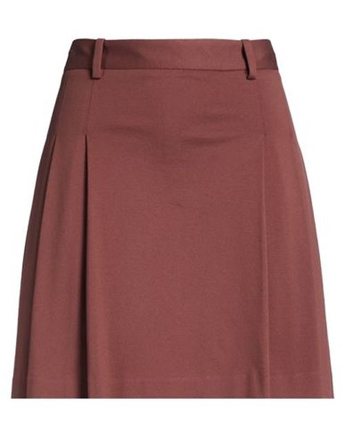 Woman Mini skirt Brown Size 6 Cotton, Elastane