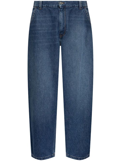 Mid-rise straight-leg jeans - Blue