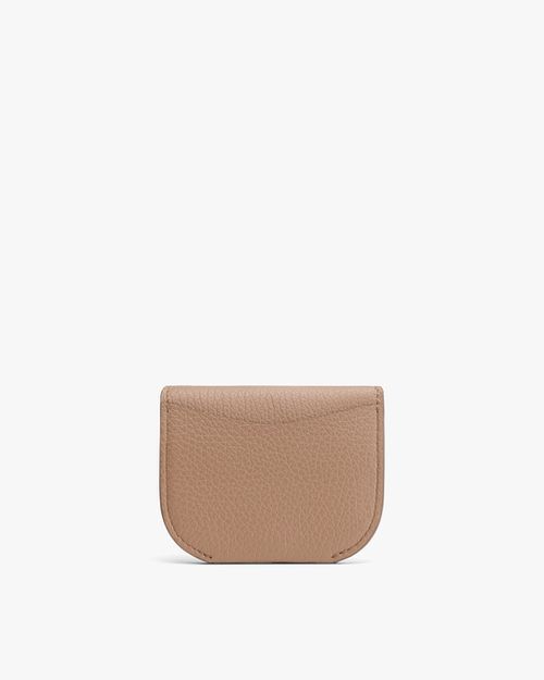 Women's Fold Cardholder in Cappuccino | Pebbled Leather