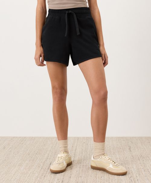 Women's Black CloudKnit Curved Hem Short