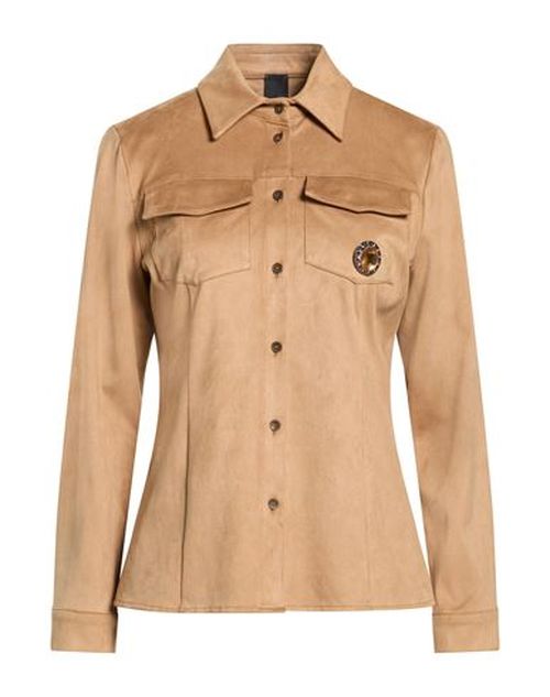Amber Capsule Woman Shirt Camel Size 14 Polyester, Elastane