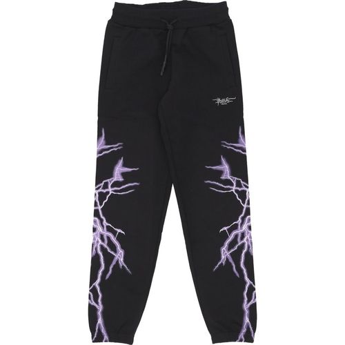 Lightweight Tracksuit Pants Men Lateral Lightning Print Pants Black/purple