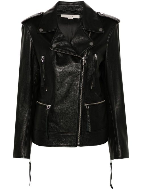 Leather biker jacket - Black