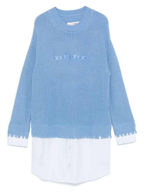 Panelled sweater - Blue