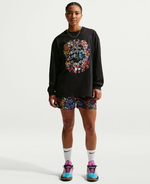 Women's Long-Sleeve Basketball T-Shirt - Black