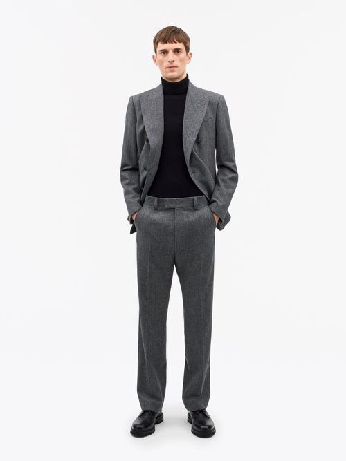 Tommie Nadelstreifen Wollhose für Männer, Silber
