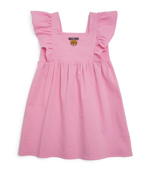 Kids Frill-Detail Embroidered Dress (4-14 Years)