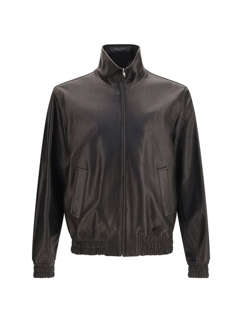 Leather Zip Jacket — Black