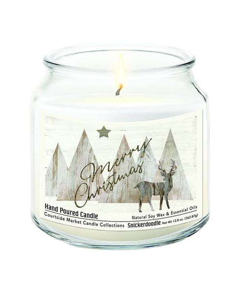 Merry Christmas Deer Hand-Poured Soy Wax Candle