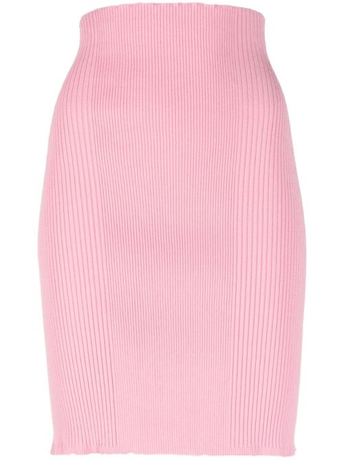 Ribbed-knit mini skirt - Pink