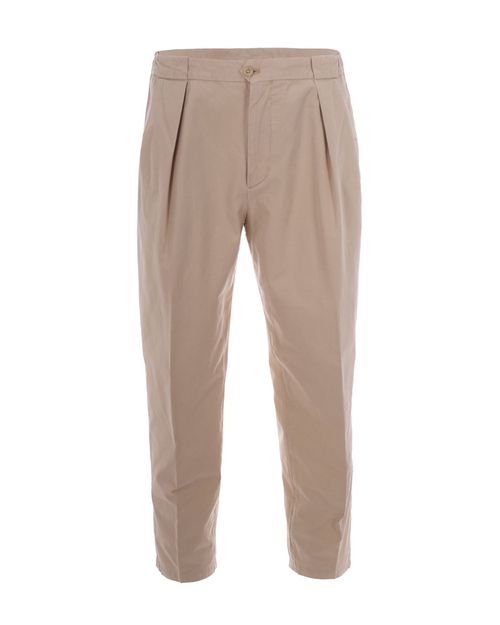 Beige Relaxed Chinos Pants