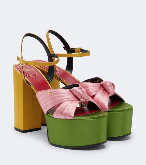 Crasher satin platform sandals