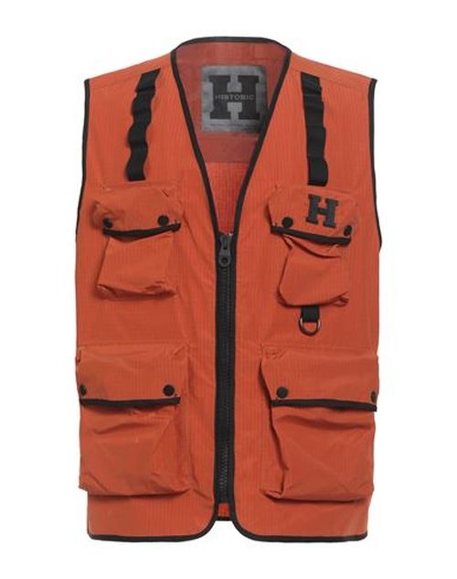 Man Vest Rust Size L Cotton, Nylon