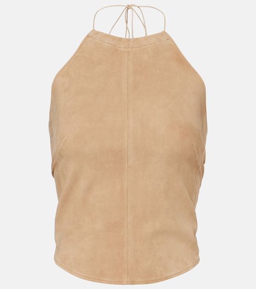 Rosie halterneck suede top