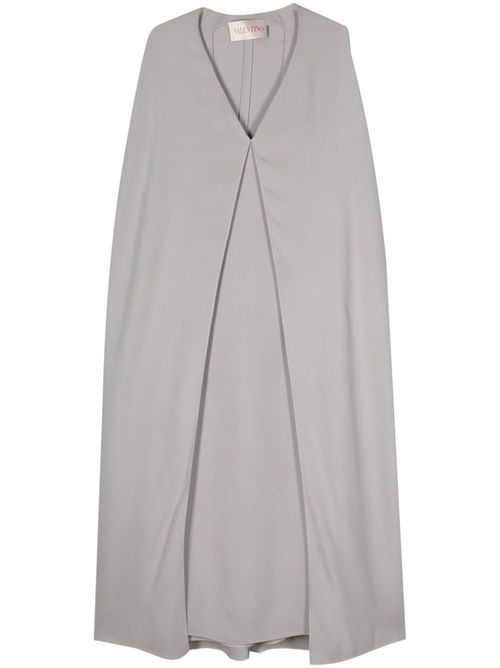 Cape-design maxi dress - Grey