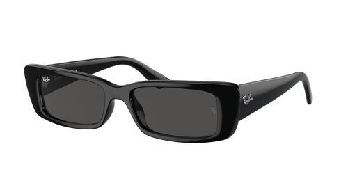 Ray-Ban Unisex Sunglass Teru Bio-Based - Frame color: Black, Lens color: Dark Grey