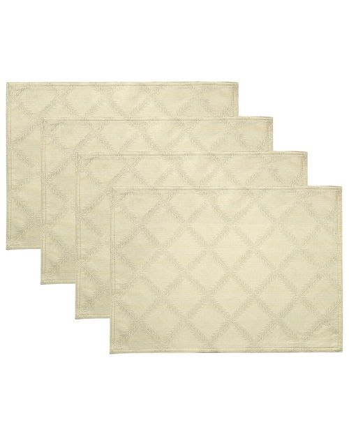 Laurel Leaf Placemats, Set Of 4-Ivory