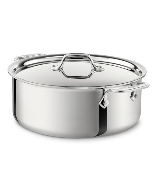 Stainless Steel 6 Qt. Covered Stockpot - Stainless Steel