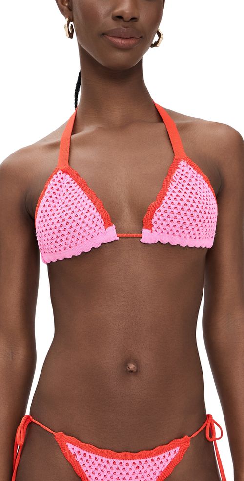 Wren Crochet Triangle Top Rose
