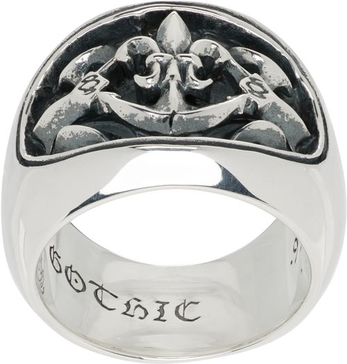 Lily-Anchor Oval Ring