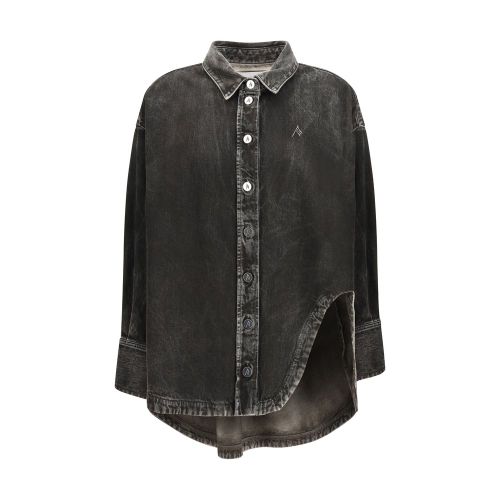 Black Denim Shirt — Black
