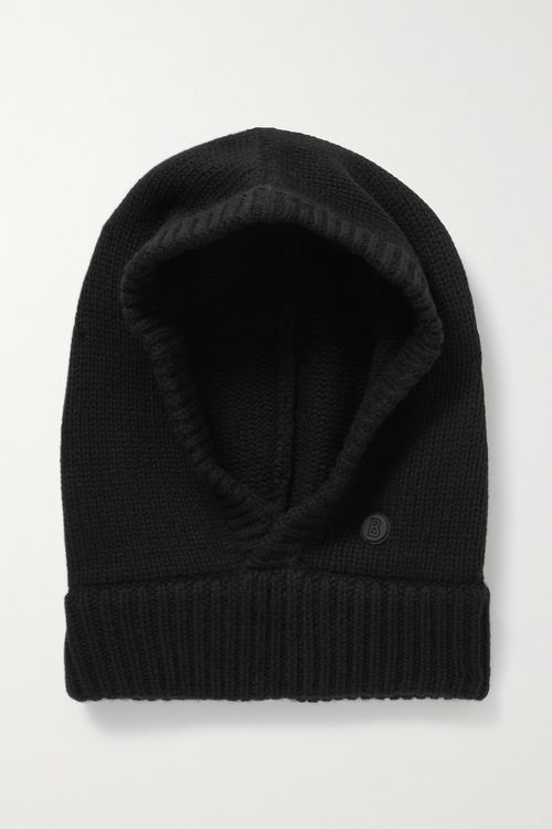 Berny Appliquéd Wool And Cashmere-blend Hood - Black