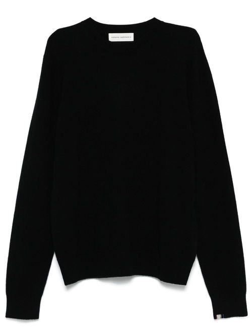 Decorative-stitching sweater - Black