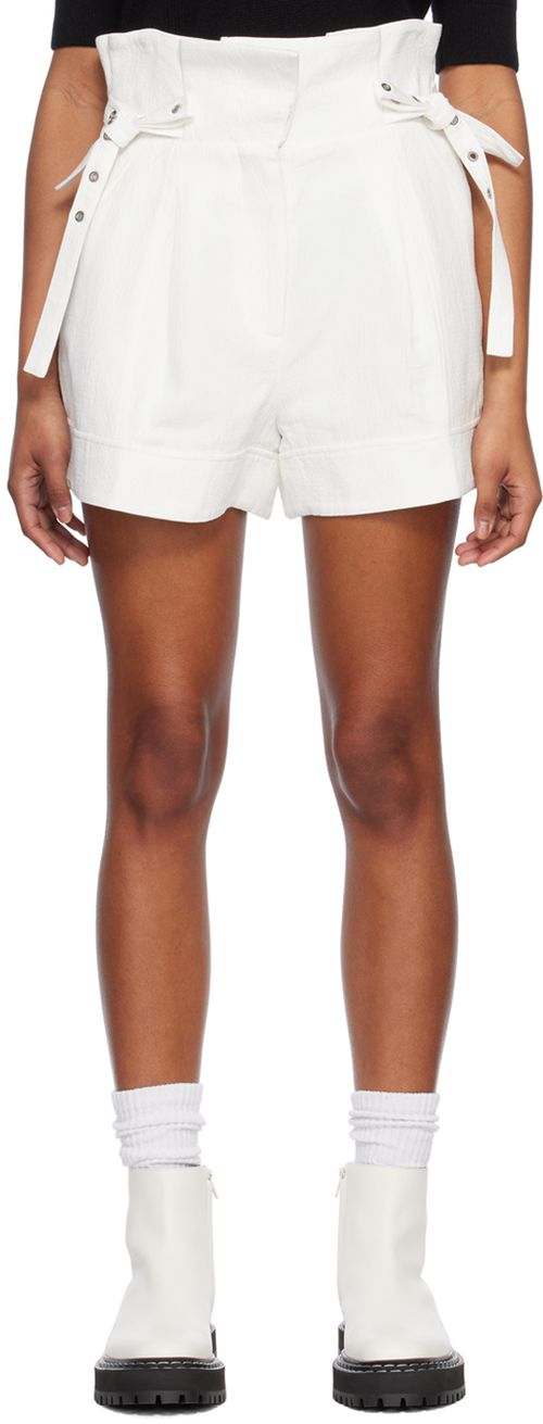 White paperbag shorts