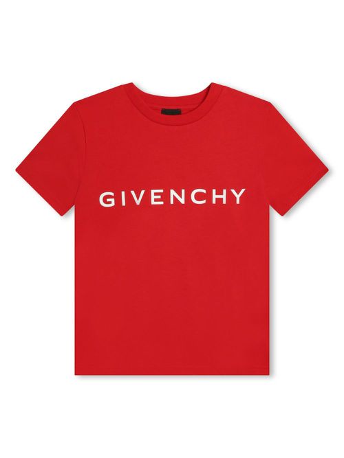 Logo-print cotton T-shirt - Red