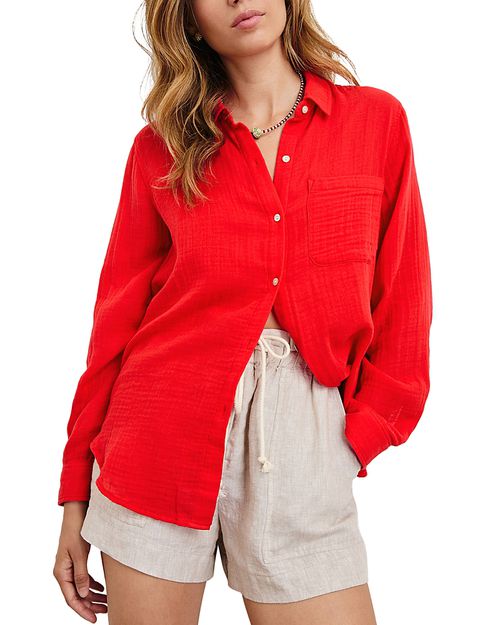 Ellis Cotton Gauze Button Down Shirt