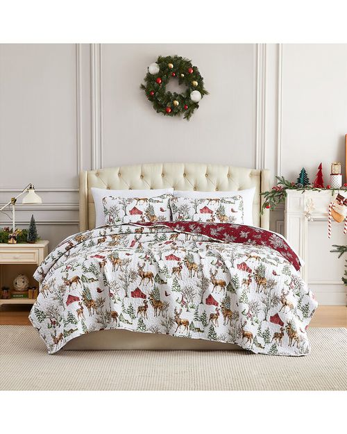White Christmas Oversized Quilt Set