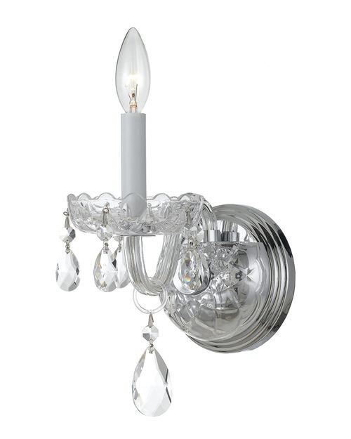 Traditional Crystal 1-Light Spectra Sconce