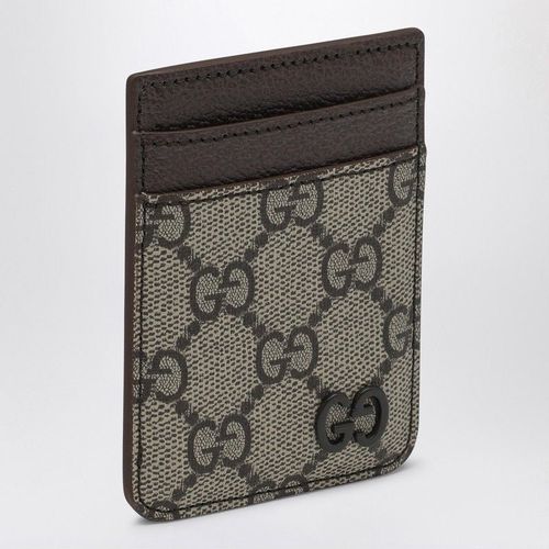 Gucci Gg Supreme Beige Fabric Card Holder