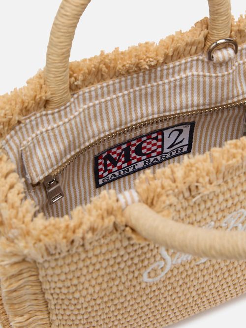 Mini Vanity Straw Effect Bag Beige - Unisex