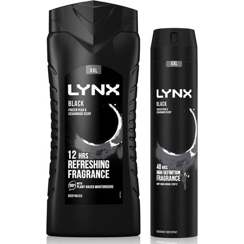 Lynx 12H Refreshing Black Shower Gel 500Ml With 48H Fresh Body Spray