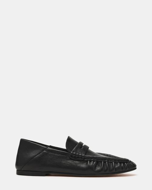 Steve Madden Women's Roger Loafers - Black - - Leather