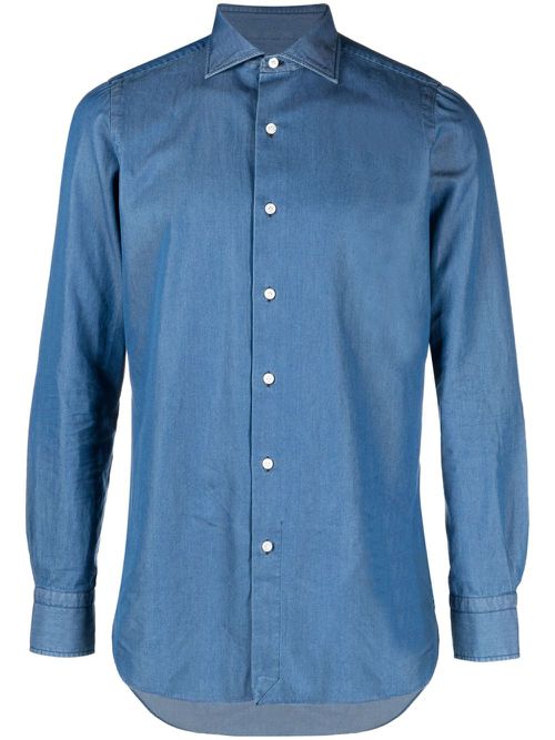 Long-sleeve denim shirt - Blue