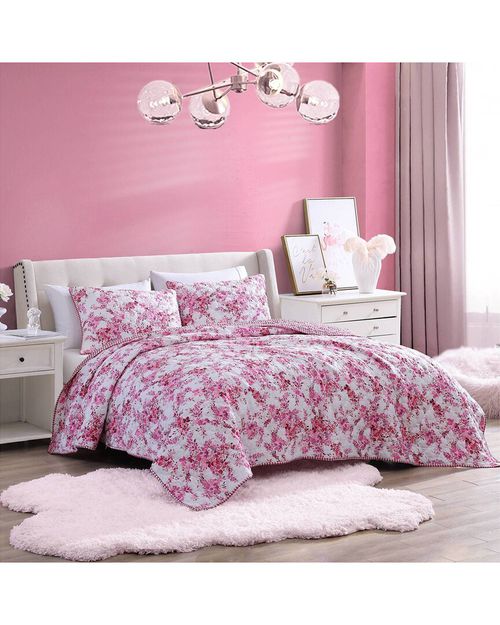 Floral Vineyard Reversible Quilt Set
