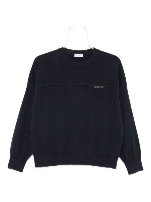 Monili chain-embellished jumper - Blue