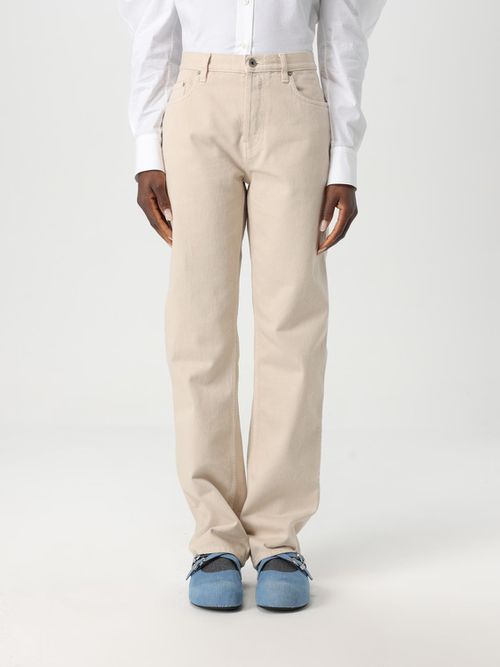 Jeans Woman color Beige
