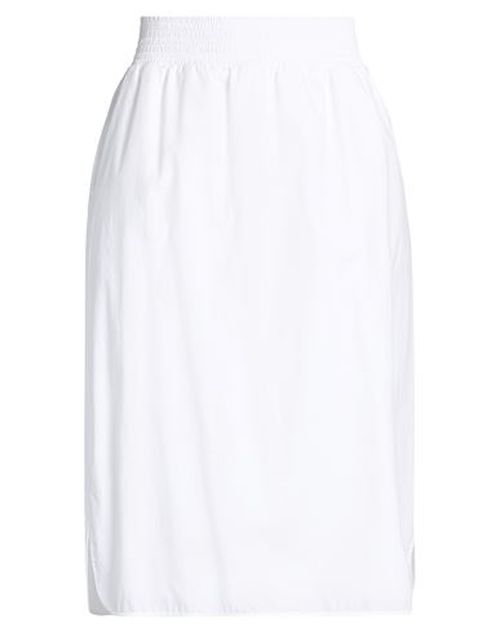 Woman Midi skirt White Size 6 Cotton, Ecobrass