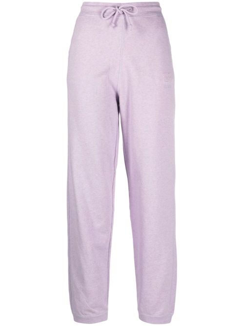 Tapered organic cotton track pants - Purple