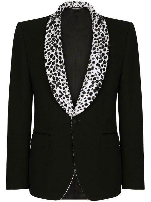Sequin-embellished tailored suit - Black
