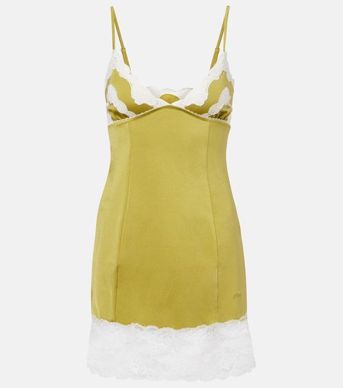 Chloé Lace-trimmed slip dress