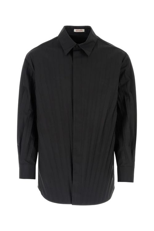 Black Tech Nylon Oversize Shirt