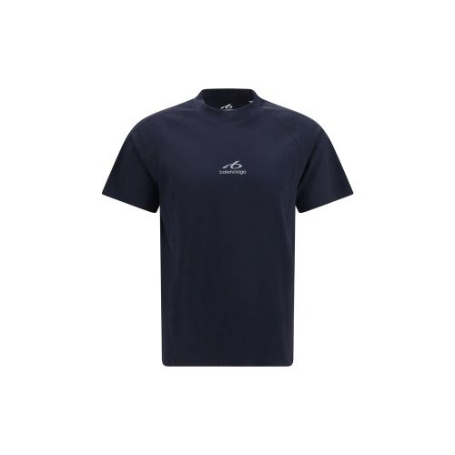 Layered Technical Hybrid T-shirt — Navy