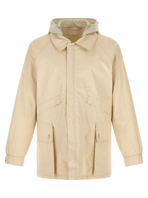 Waterproof Linen Shell Jacket — Beige