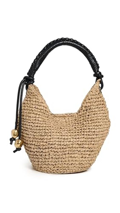 Madewell Women's Small Raffia Pouchette, Dried Straw, Tan, One Size