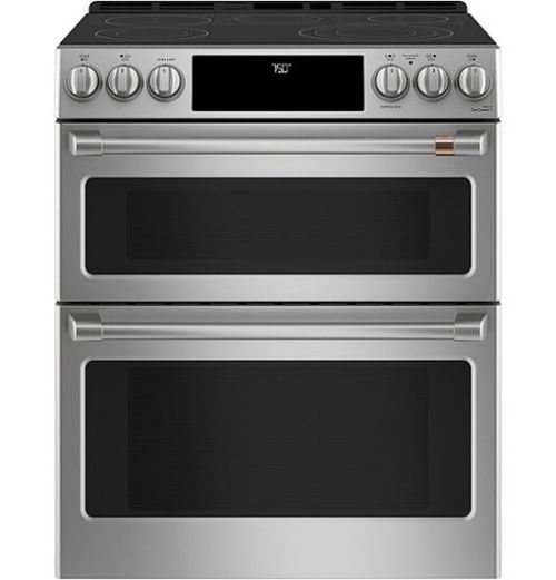 6.7 Cu. Ft. Slide-In Double Oven Electric True Convection Range with Built-In Wi-Fi, Customizable - Stainless Steel